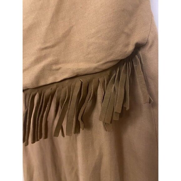 1959 Camp Fire Wo He LO Girls Ceremonial Gown With Leather Fringe Beads Patches - Picture 5 of 10